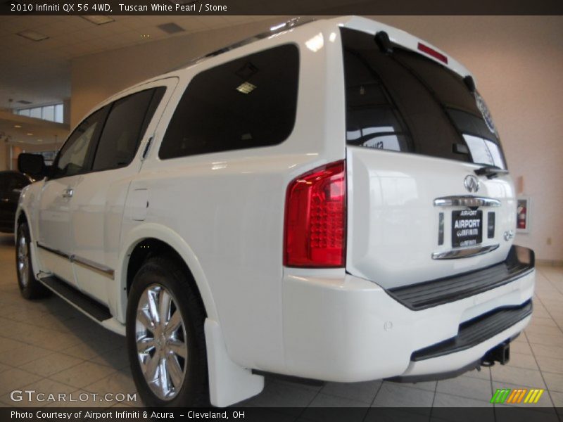 Tuscan White Pearl / Stone 2010 Infiniti QX 56 4WD