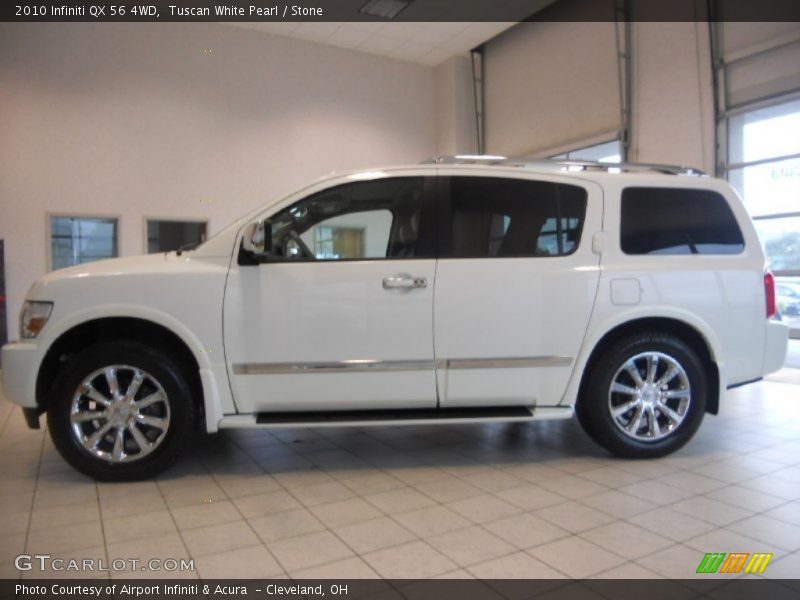 Tuscan White Pearl / Stone 2010 Infiniti QX 56 4WD