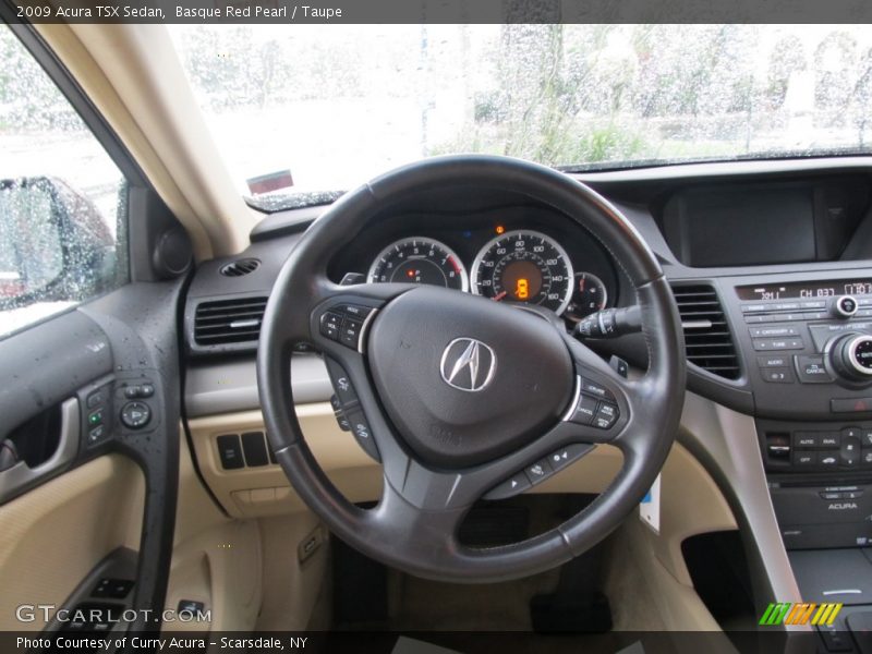 Basque Red Pearl / Taupe 2009 Acura TSX Sedan