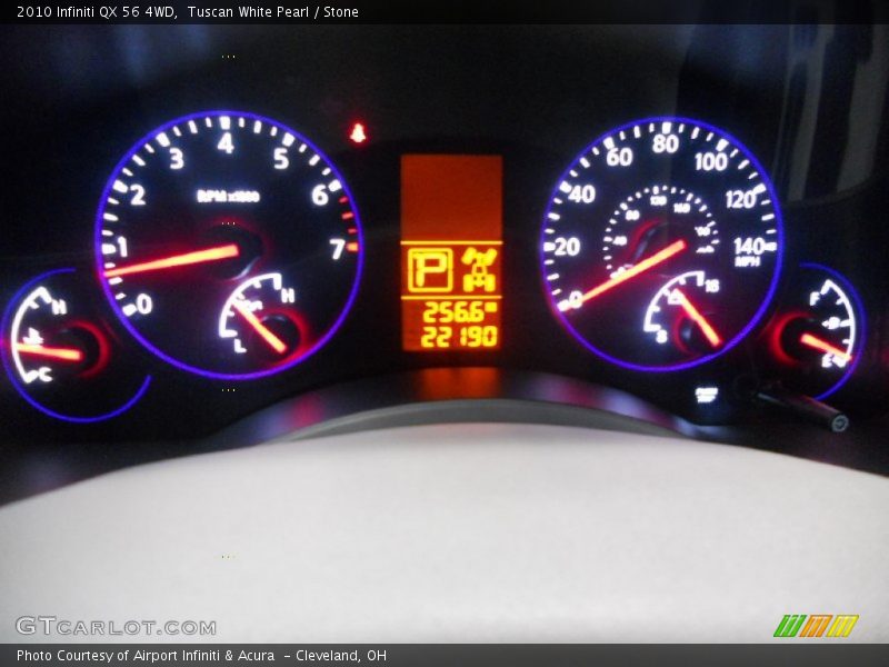 Tuscan White Pearl / Stone 2010 Infiniti QX 56 4WD