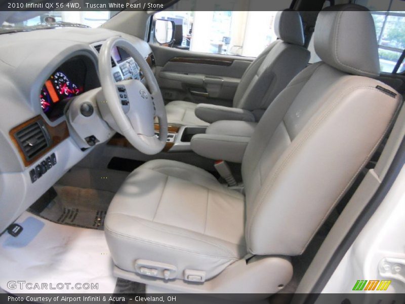 Tuscan White Pearl / Stone 2010 Infiniti QX 56 4WD