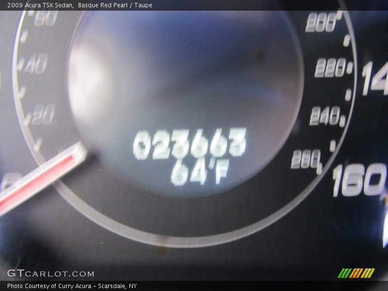 Basque Red Pearl / Taupe 2009 Acura TSX Sedan