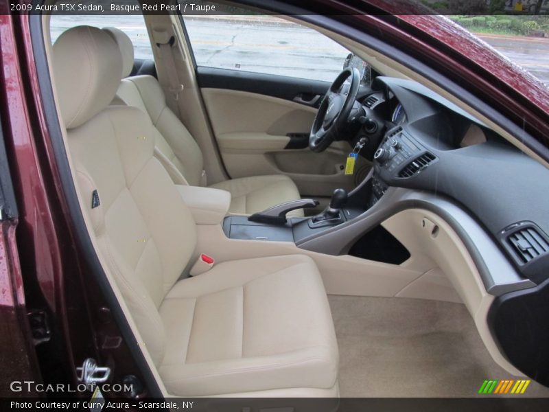 Basque Red Pearl / Taupe 2009 Acura TSX Sedan