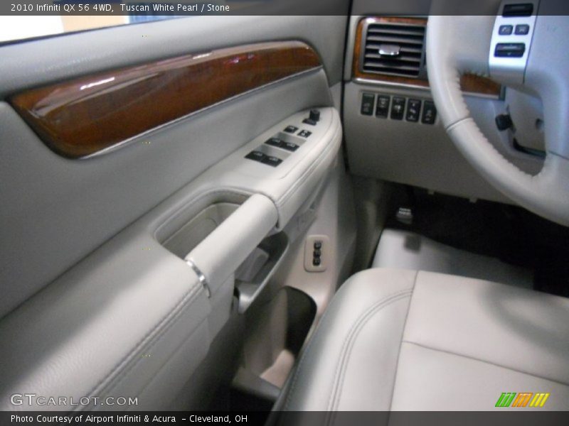 Tuscan White Pearl / Stone 2010 Infiniti QX 56 4WD