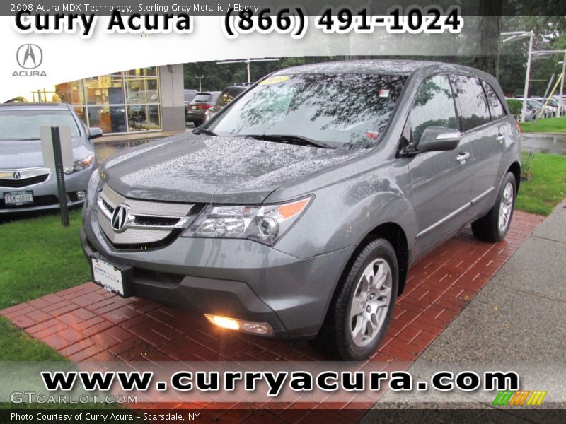 Sterling Gray Metallic / Ebony 2008 Acura MDX Technology
