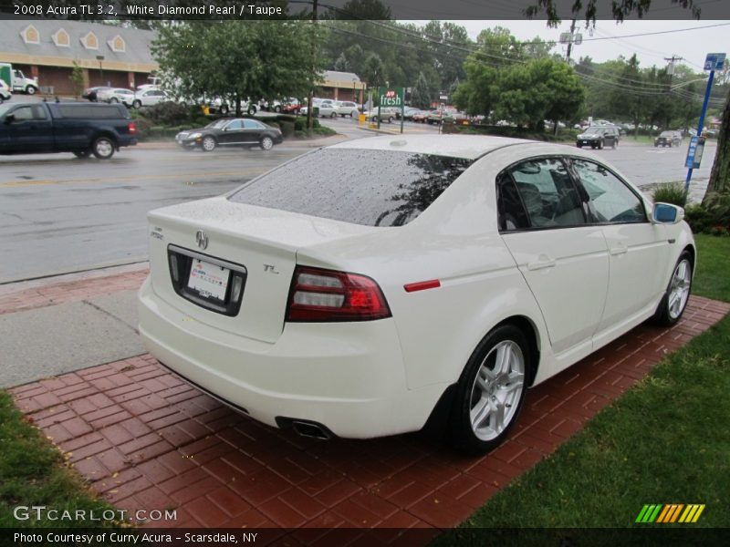 White Diamond Pearl / Taupe 2008 Acura TL 3.2