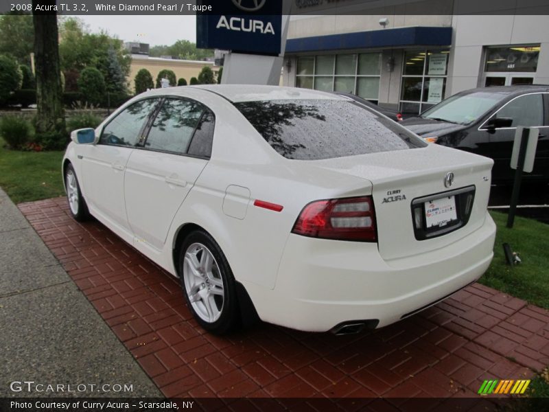 White Diamond Pearl / Taupe 2008 Acura TL 3.2