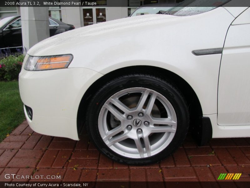 White Diamond Pearl / Taupe 2008 Acura TL 3.2