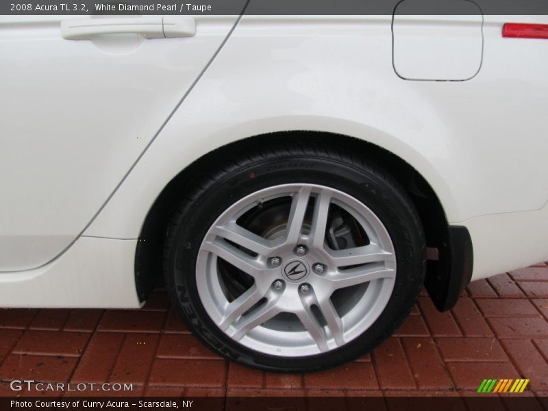 White Diamond Pearl / Taupe 2008 Acura TL 3.2