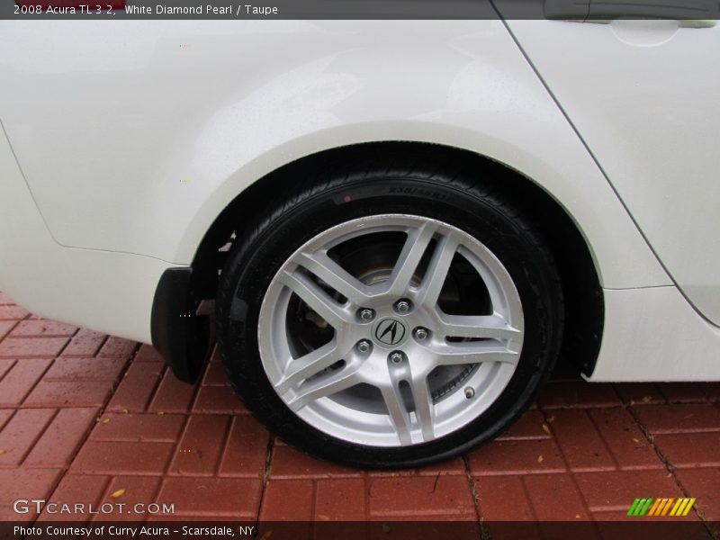 White Diamond Pearl / Taupe 2008 Acura TL 3.2