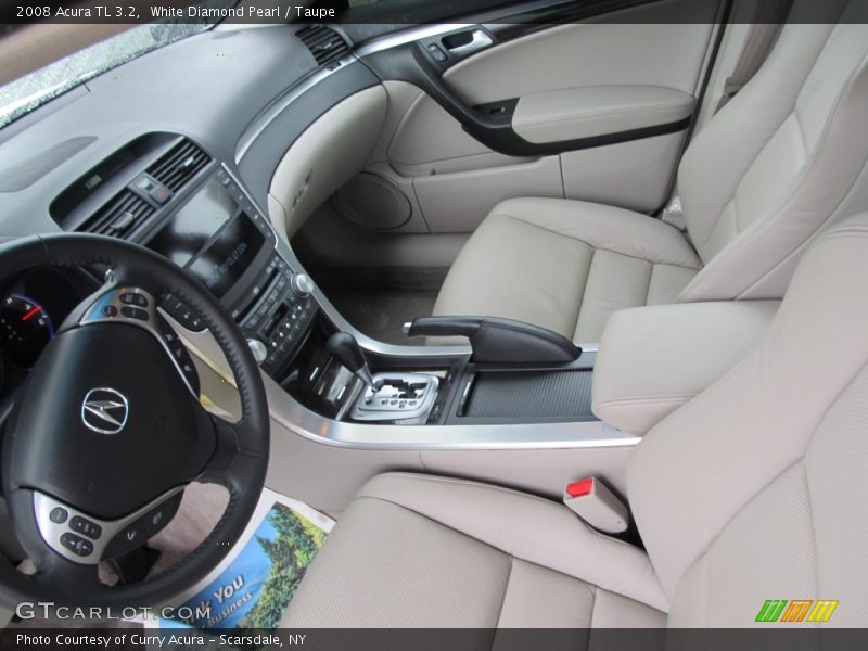 White Diamond Pearl / Taupe 2008 Acura TL 3.2