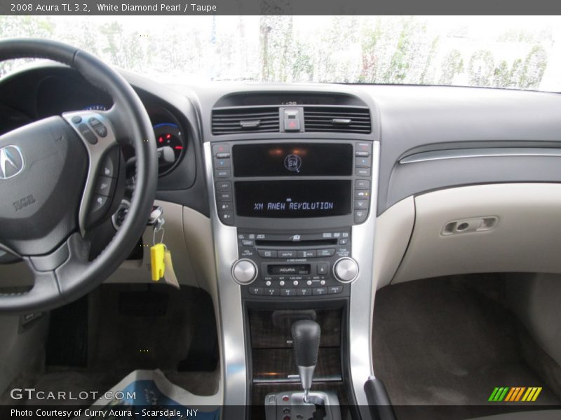 White Diamond Pearl / Taupe 2008 Acura TL 3.2