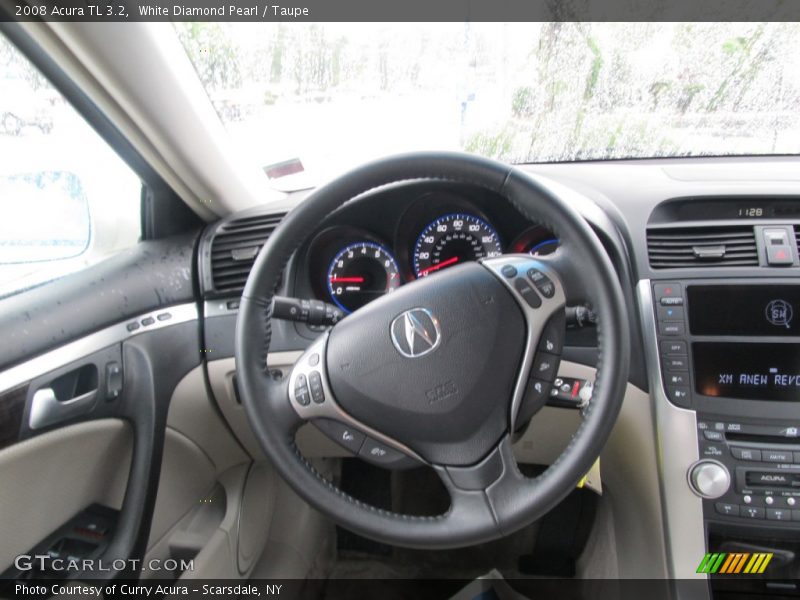 White Diamond Pearl / Taupe 2008 Acura TL 3.2