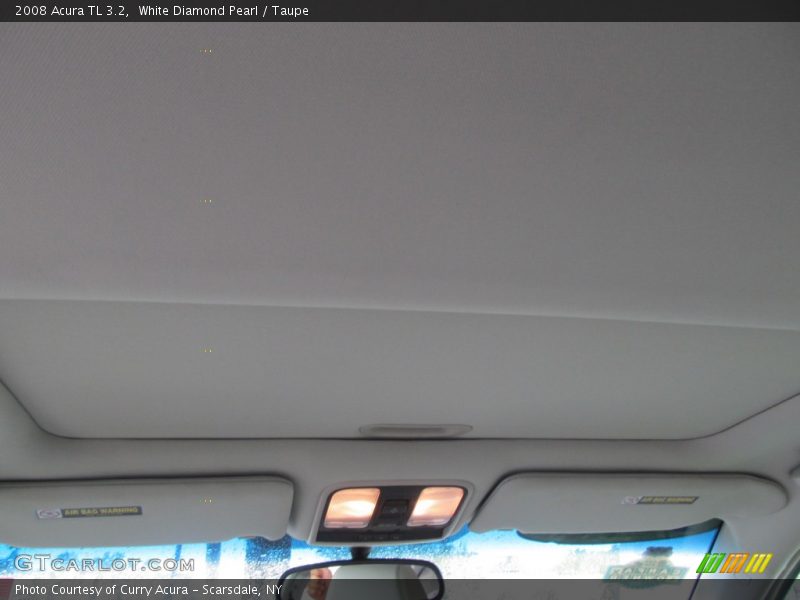 White Diamond Pearl / Taupe 2008 Acura TL 3.2