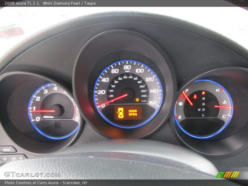 White Diamond Pearl / Taupe 2008 Acura TL 3.2