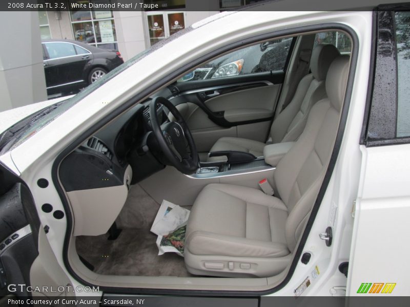 White Diamond Pearl / Taupe 2008 Acura TL 3.2