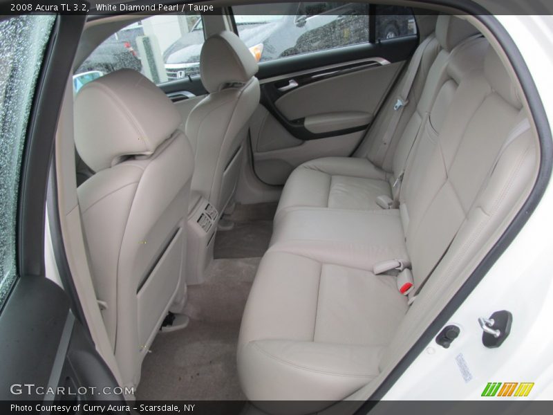 White Diamond Pearl / Taupe 2008 Acura TL 3.2