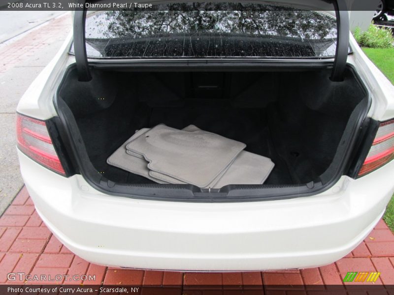 White Diamond Pearl / Taupe 2008 Acura TL 3.2