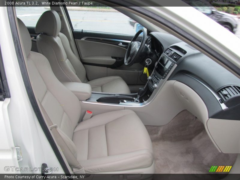 White Diamond Pearl / Taupe 2008 Acura TL 3.2