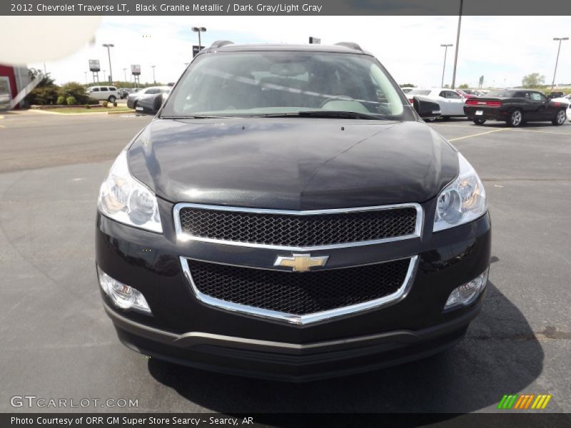 Black Granite Metallic / Dark Gray/Light Gray 2012 Chevrolet Traverse LT