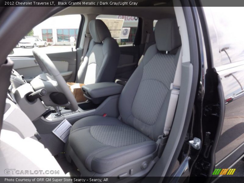Black Granite Metallic / Dark Gray/Light Gray 2012 Chevrolet Traverse LT