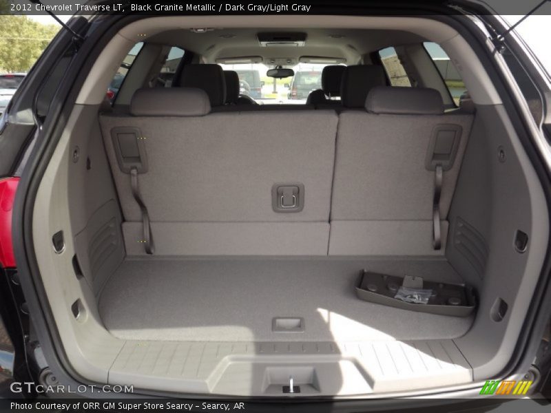 Black Granite Metallic / Dark Gray/Light Gray 2012 Chevrolet Traverse LT