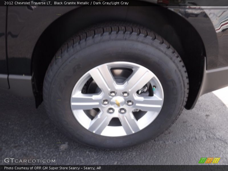 Black Granite Metallic / Dark Gray/Light Gray 2012 Chevrolet Traverse LT