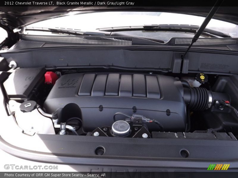 Black Granite Metallic / Dark Gray/Light Gray 2012 Chevrolet Traverse LT