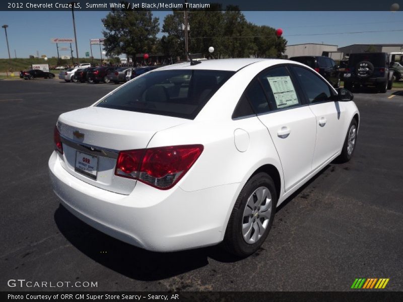 Summit White / Jet Black/Medium Titanium 2012 Chevrolet Cruze LS