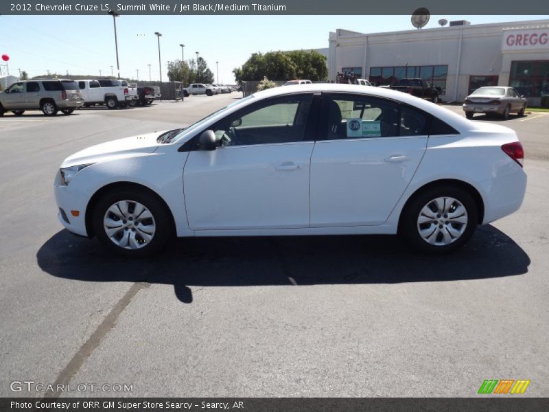Summit White / Jet Black/Medium Titanium 2012 Chevrolet Cruze LS