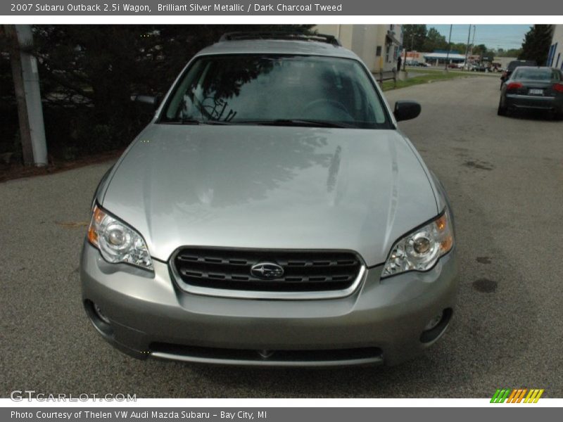 Brilliant Silver Metallic / Dark Charcoal Tweed 2007 Subaru Outback 2.5i Wagon