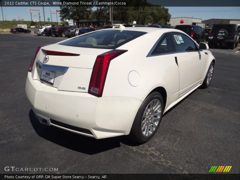 White Diamond Tricoat / Cashmere/Cocoa 2012 Cadillac CTS Coupe