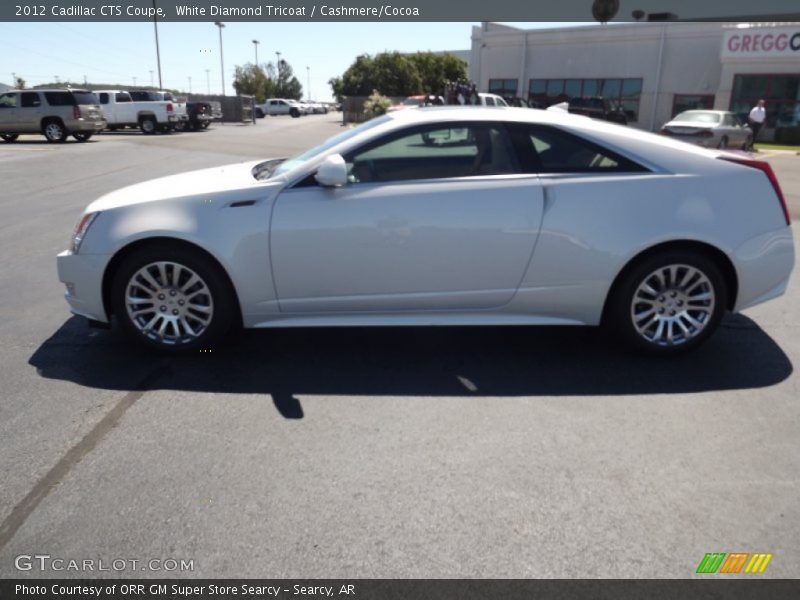 White Diamond Tricoat / Cashmere/Cocoa 2012 Cadillac CTS Coupe