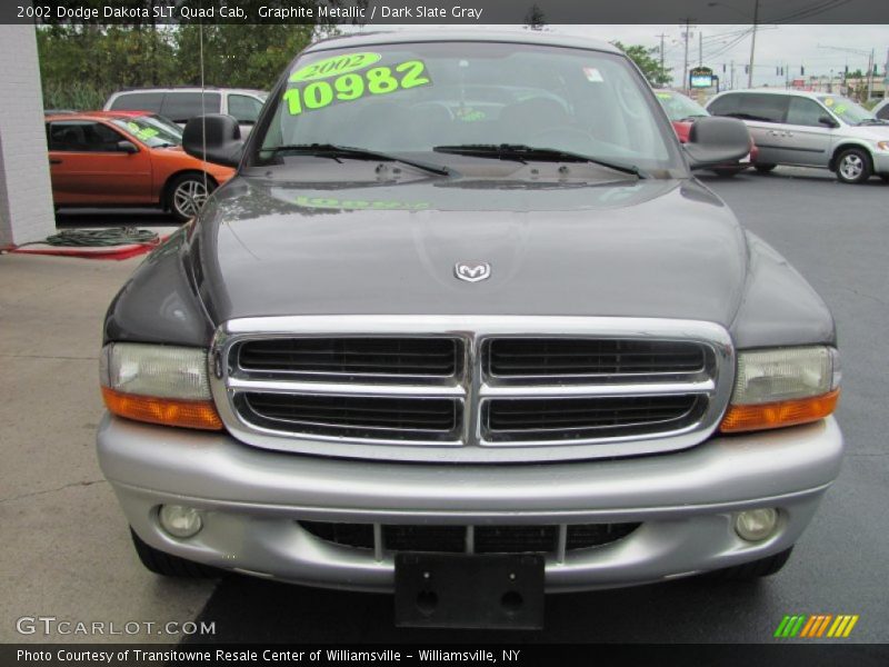 Graphite Metallic / Dark Slate Gray 2002 Dodge Dakota SLT Quad Cab
