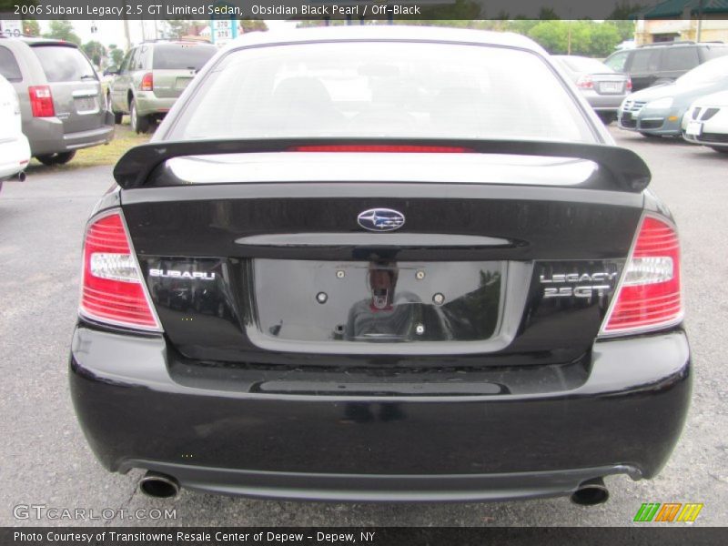 Obsidian Black Pearl / Off-Black 2006 Subaru Legacy 2.5 GT Limited Sedan
