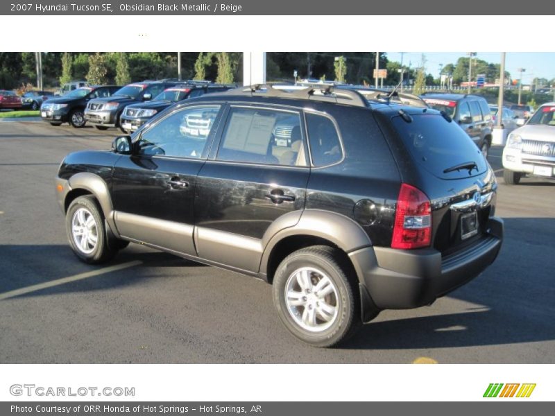 Obsidian Black Metallic / Beige 2007 Hyundai Tucson SE