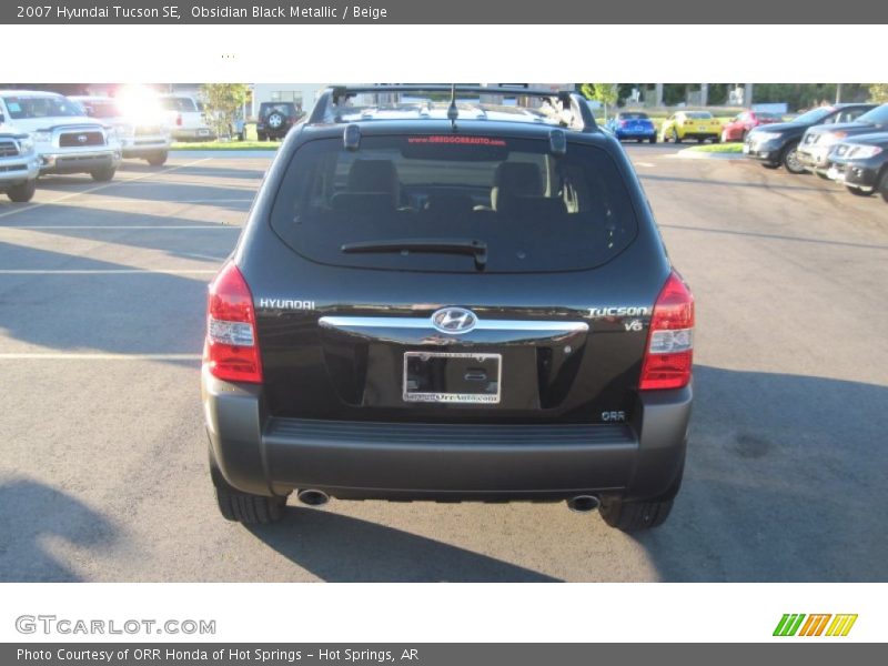 Obsidian Black Metallic / Beige 2007 Hyundai Tucson SE
