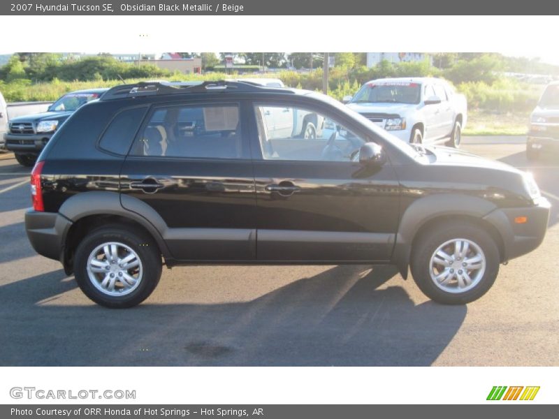 Obsidian Black Metallic / Beige 2007 Hyundai Tucson SE