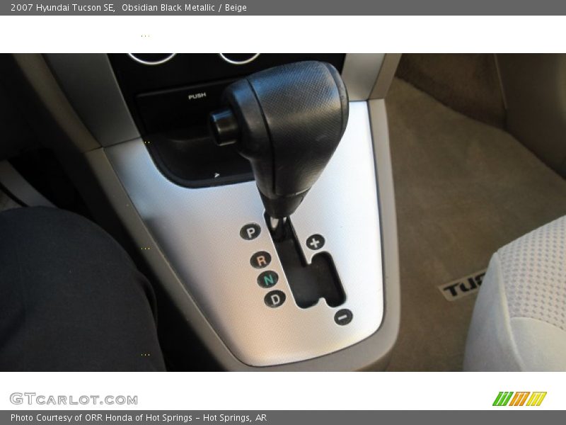 Obsidian Black Metallic / Beige 2007 Hyundai Tucson SE