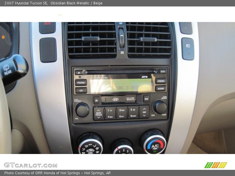 Obsidian Black Metallic / Beige 2007 Hyundai Tucson SE