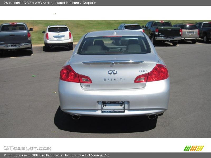 Liquid Platinum / Graphite 2010 Infiniti G 37 x AWD Sedan