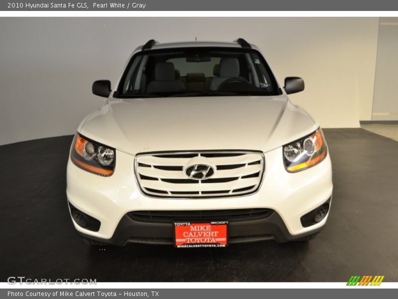 Pearl White / Gray 2010 Hyundai Santa Fe GLS