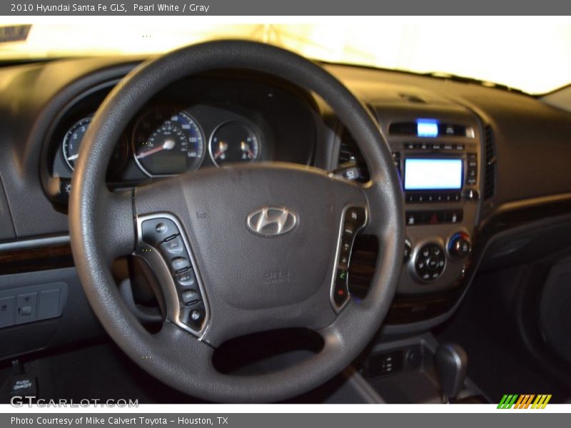 Pearl White / Gray 2010 Hyundai Santa Fe GLS