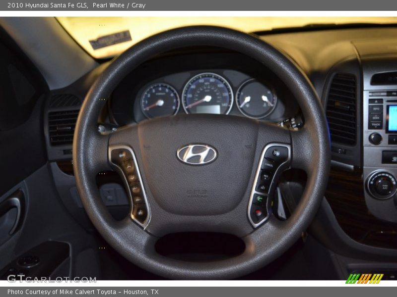 Pearl White / Gray 2010 Hyundai Santa Fe GLS