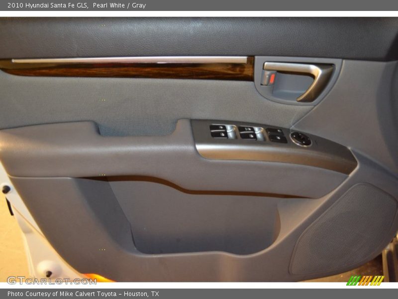 Pearl White / Gray 2010 Hyundai Santa Fe GLS