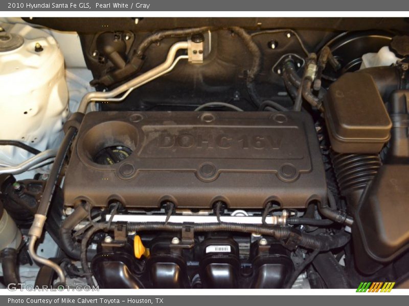 Pearl White / Gray 2010 Hyundai Santa Fe GLS