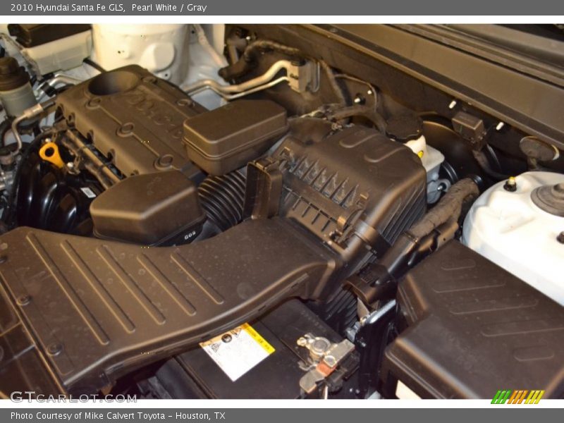 Pearl White / Gray 2010 Hyundai Santa Fe GLS