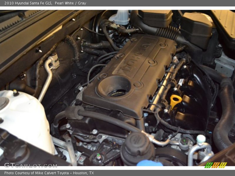 Pearl White / Gray 2010 Hyundai Santa Fe GLS