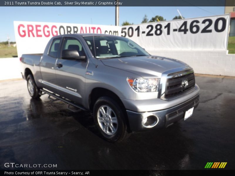 Silver Sky Metallic / Graphite Gray 2011 Toyota Tundra Double Cab