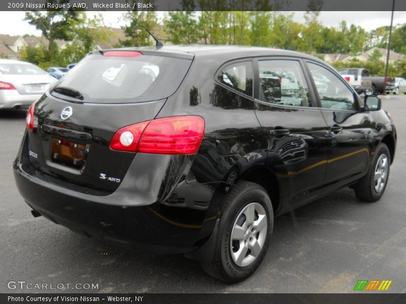 Wicked Black / Black 2009 Nissan Rogue S AWD